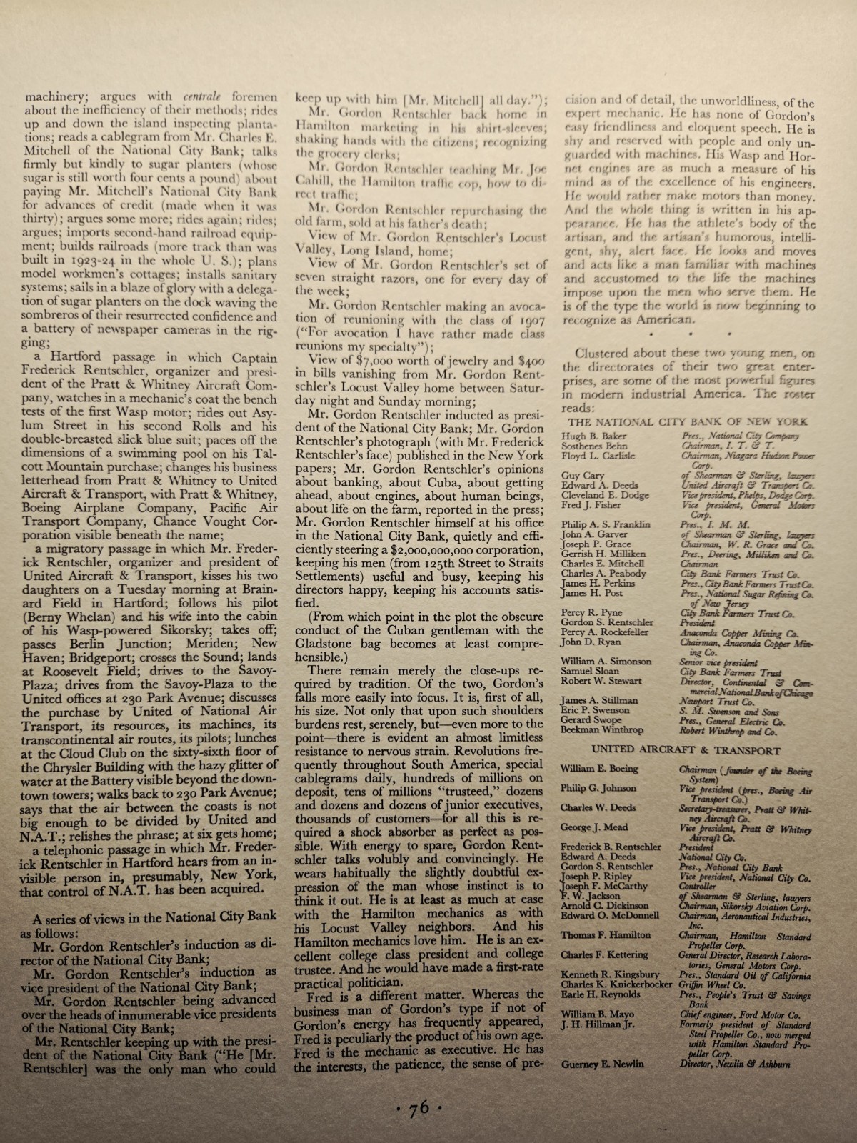 1930 Rentschler Brothers Magazine Article Banking Aviation Tycoons Ervine Metzl