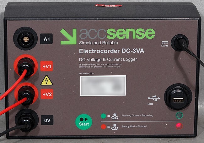 Accsense/Acksen DC-3VA Electrocorder DC Voltage/Current Energy Data Logger IP65
