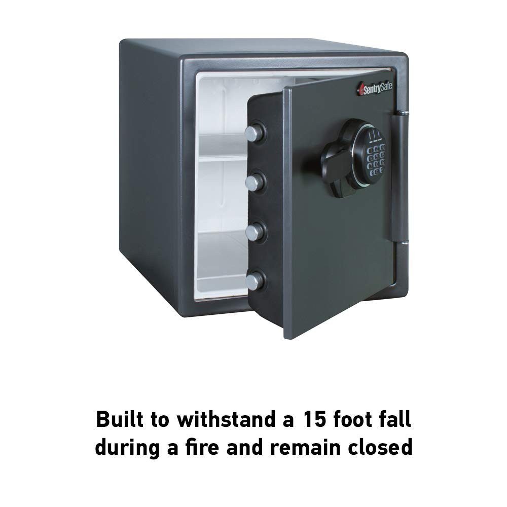 SentrySafe Black Fireproof Safe with Digital Push Button Keypad, Home Safe Fo...