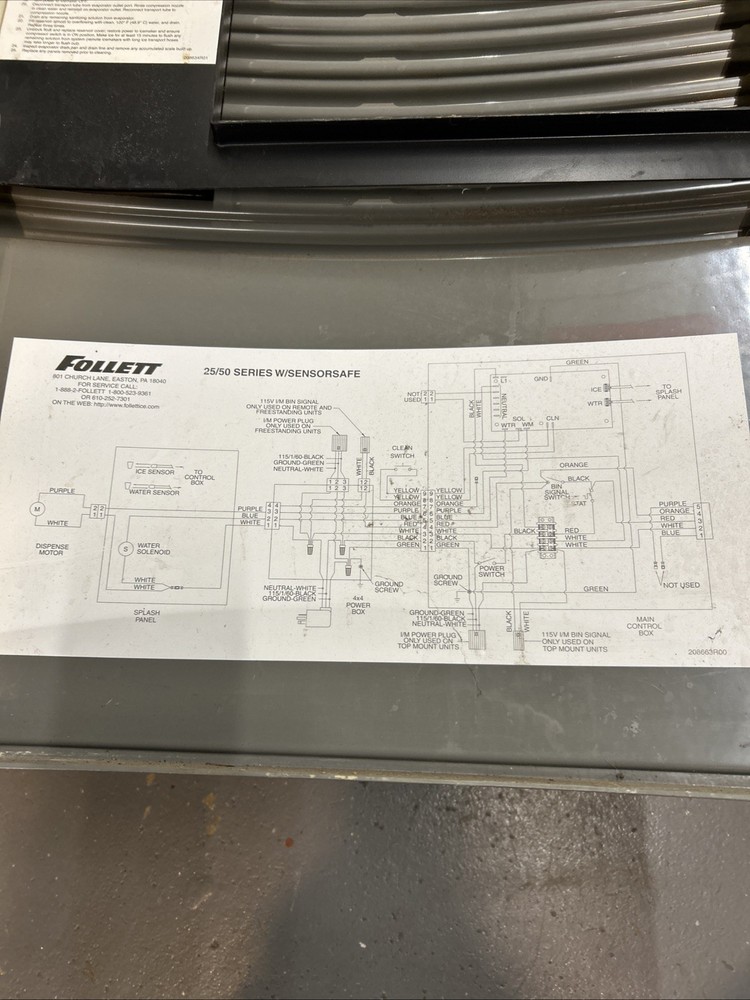 Follett Symphony Ice & Water Dispenser FRONT PANEL