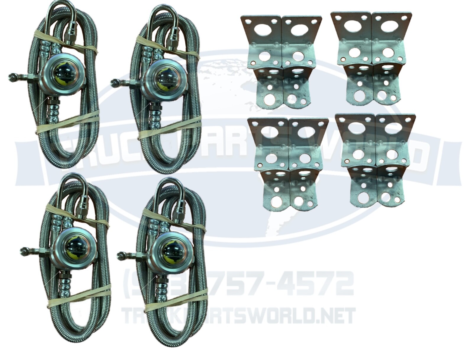 STAINLESS CAT'S EYE TIRE PRESSURE SYSTEM 4 PAK 100PSI