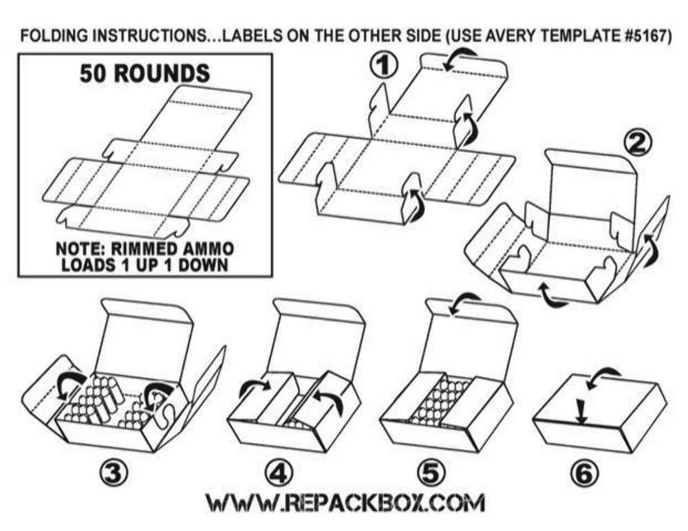REPACKBOX® 100 BOX BUNDLE - Military Cardboard 45 ACP Ammo Box