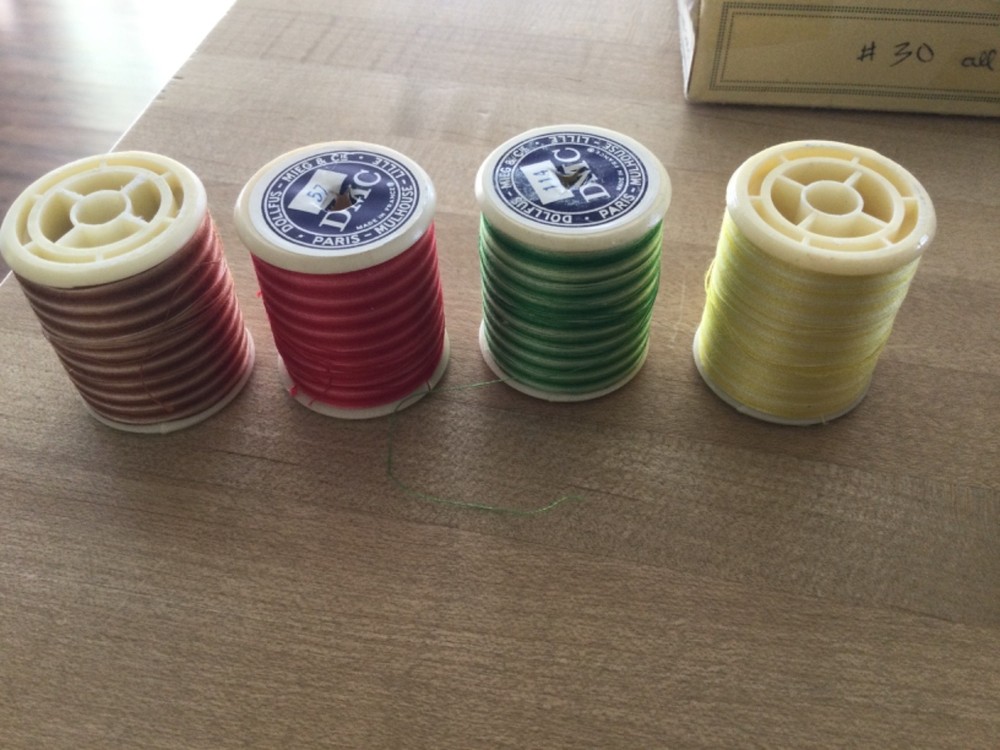 DMC Thread 8 new 16 usedSpool Multi Color Dollfus—Mieg