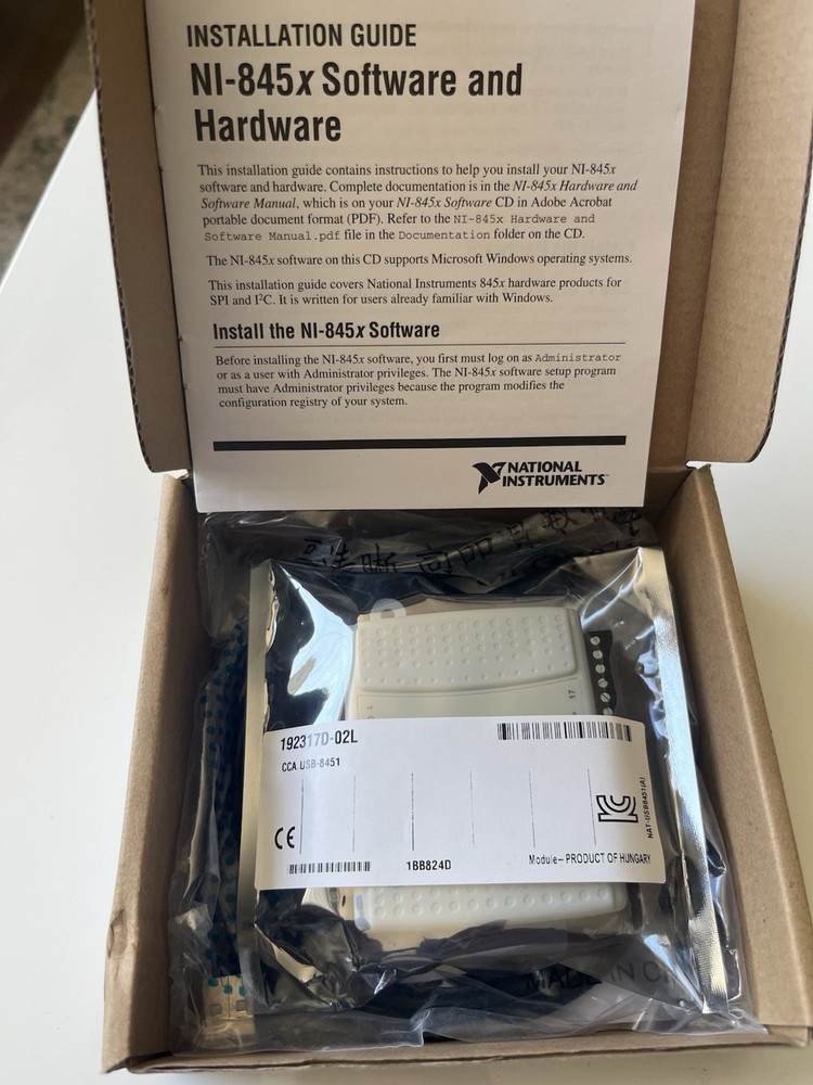 National Instruments USB-8451 I2C/SPI Interface Device