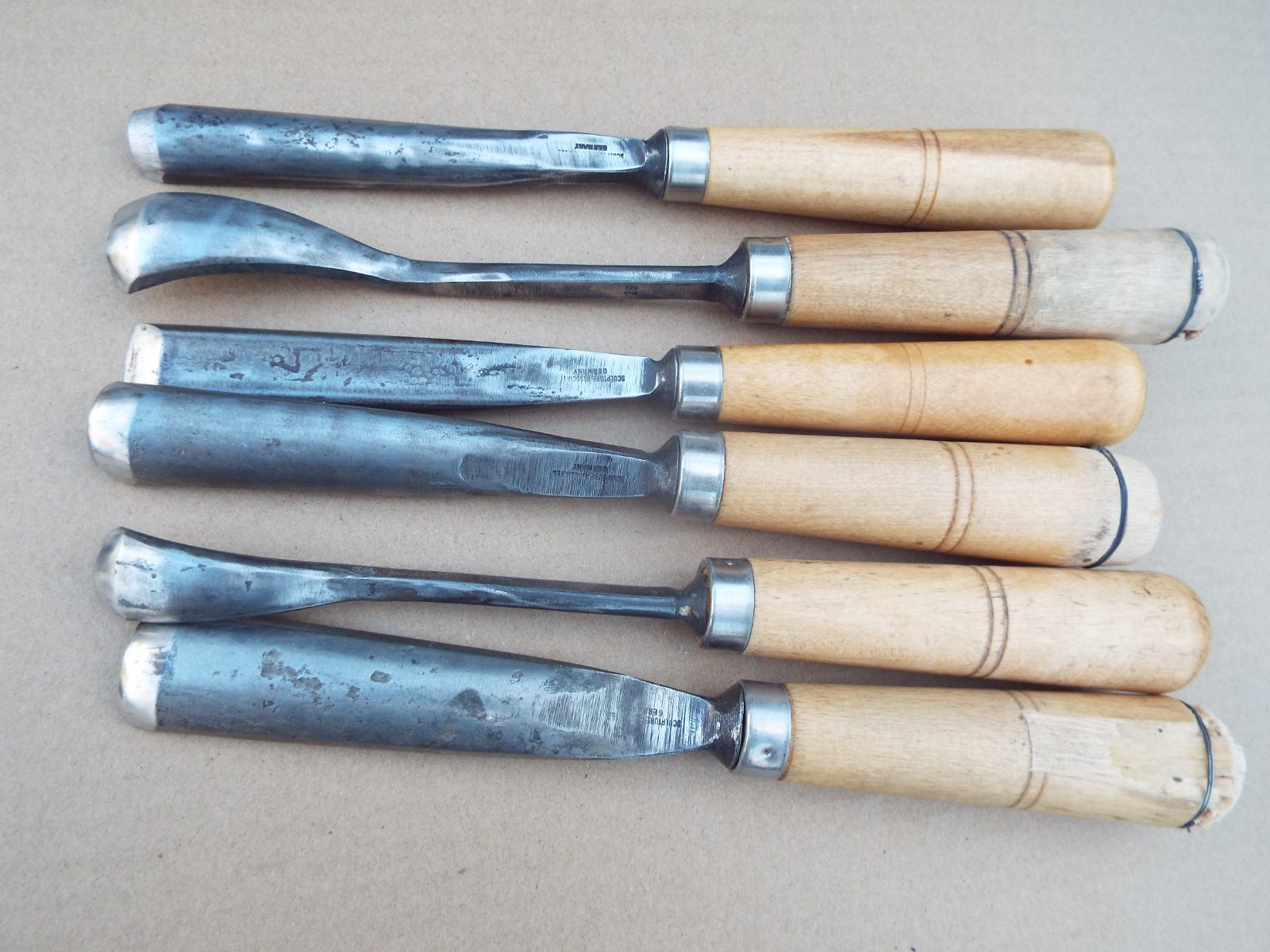 Sculpture Associates Germany Vintage Carving Tool Gouge Chisel Set