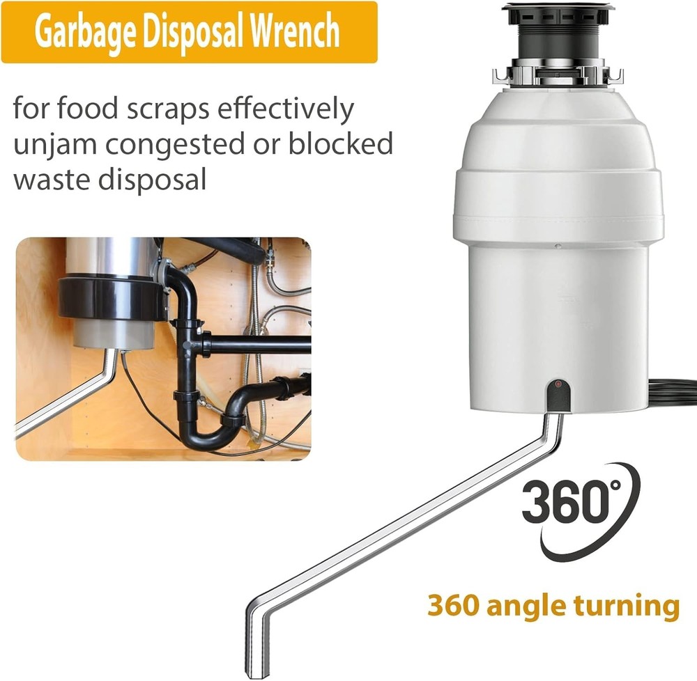 Garbage Disposal Wrench Silver 1 Pack