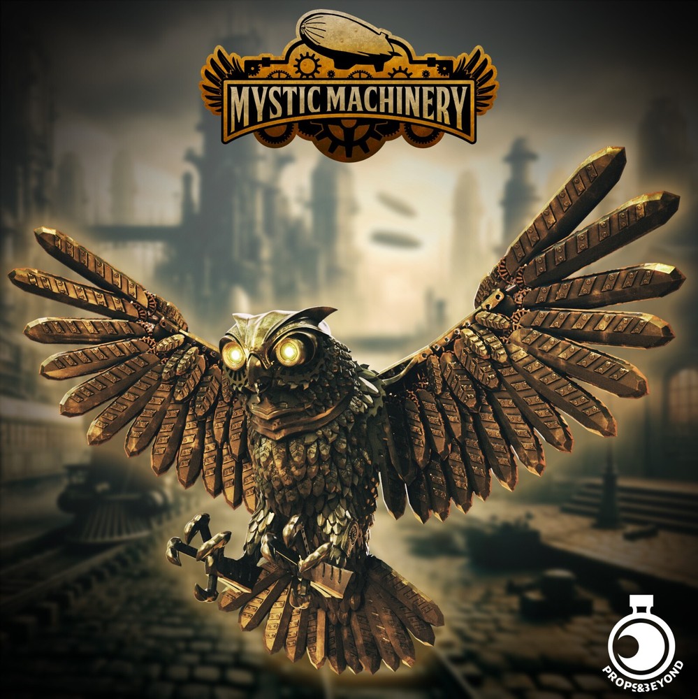 Clockwork Owl | 3d Printed | Props&Beyond - Mystic Machinery Steampunk