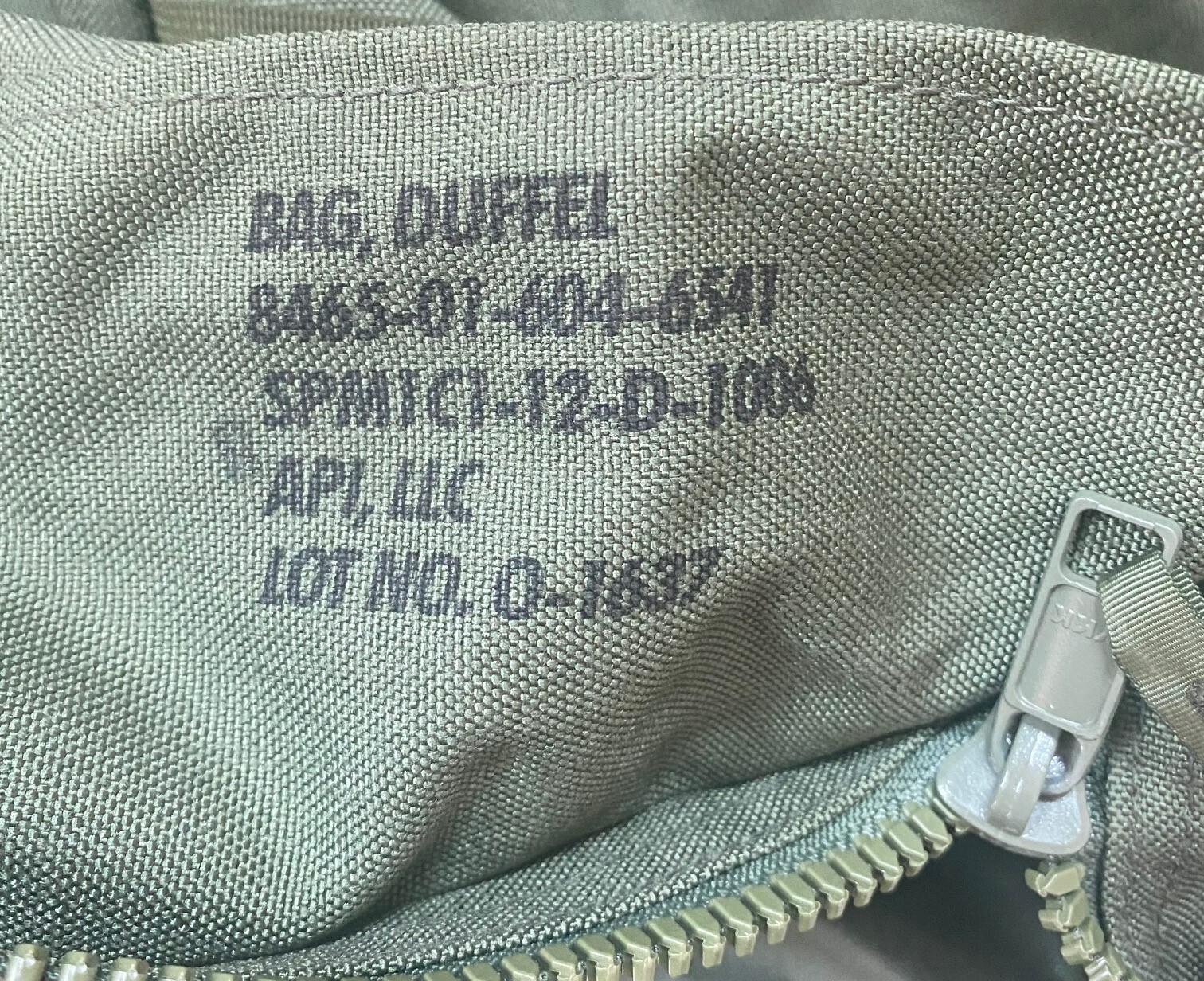 USGI Improved Zippered Duffle Bag OD Green
