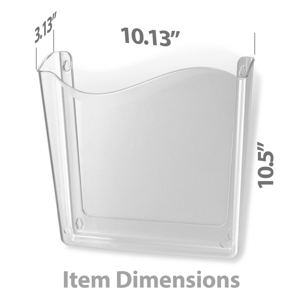 Officemate Unbreakable Wall File, Vertical, Clear 21674