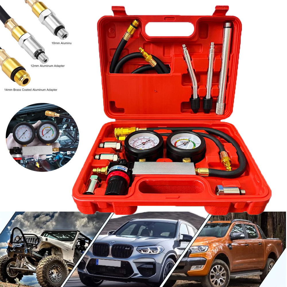Multi-Function Cylinder Leak Down Tester Gasoline Engine Compression Gauge Test