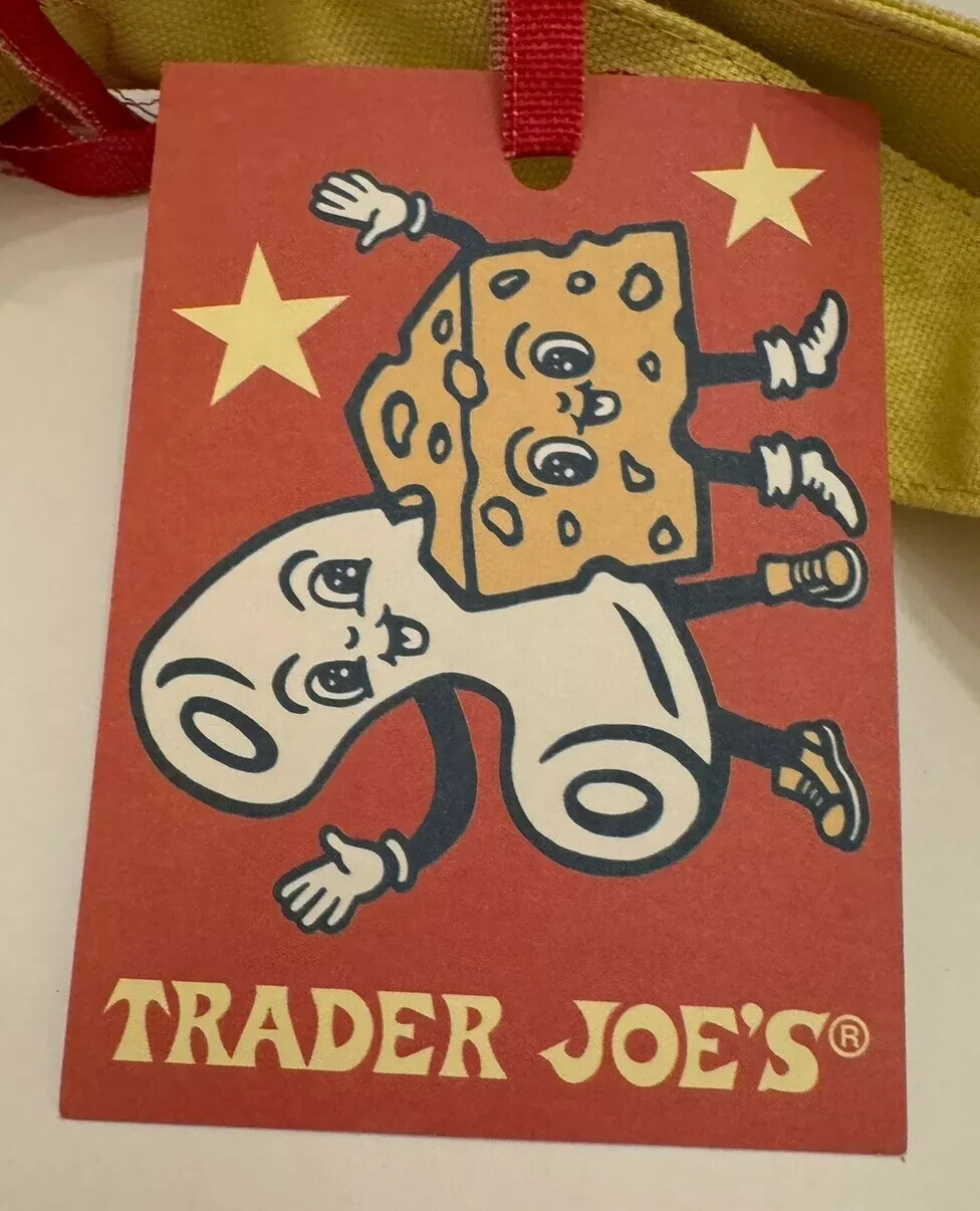 Trader Joe's Bag Reusable Canvas NEW Cheese Adventures shopping Heavy DutyLarge
