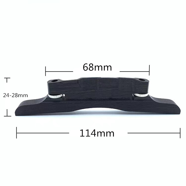 5x Mandolin Bridge Ebony Adjustable Black Luthier Nut Saddle