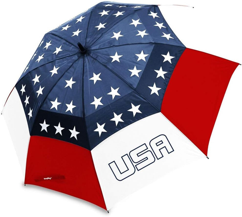 USA Wind Vent Umbrella, Red/White/Blue, 62"