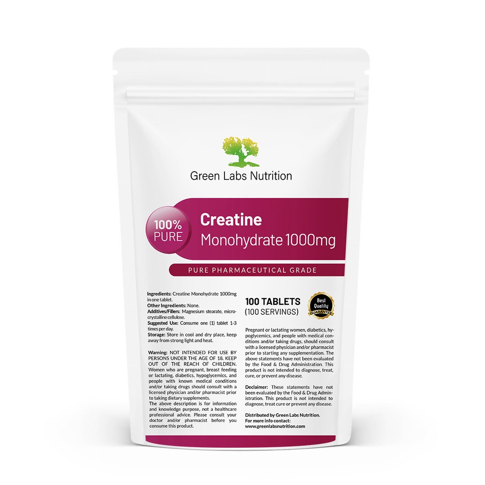 Creatine Monohydrate 1000mg Tablets – Muscle Strength, Performance & Recovery
