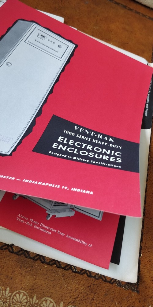 1950s Vent RaK Inc ~ Catalog / Data Sheets ~ Electronic Enclosures Storage