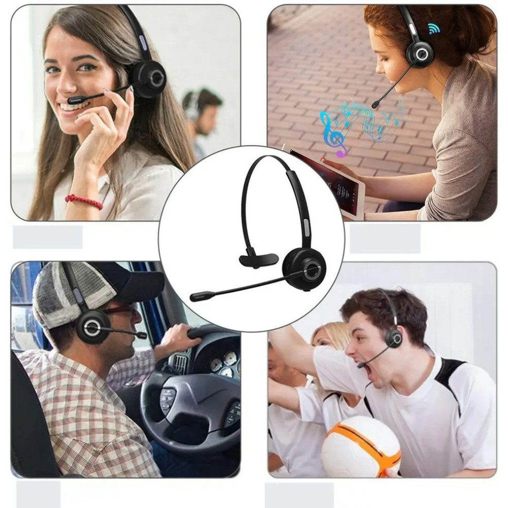 Wireless Headset With Microphone Bluetooth Headphone for Office Call Center Hand