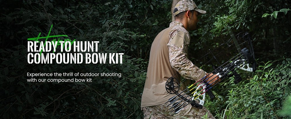 Lightweigt Hunting Compound Bow Kit for Beginner & Intermediate Archer ,30-70Lbs