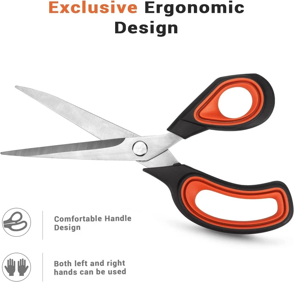 Premium Tailor Scissors Heavy Duty Multi-Purpose Titanium Red