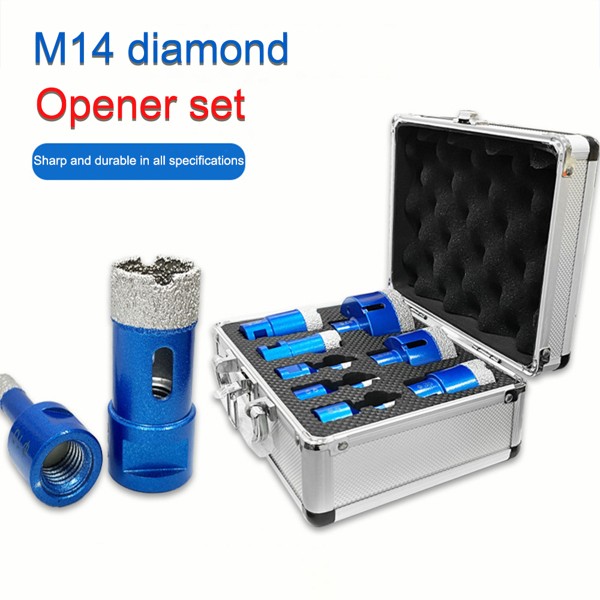 M14 Brazed Diamond Drill Set Ceramic Tile Stone Drilling Angle Grinding Machine