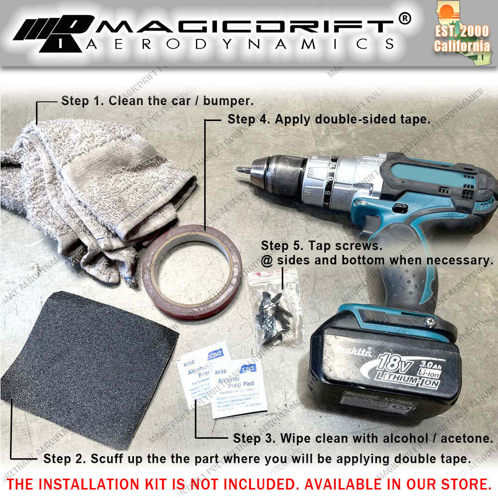 For New Edge 99-04 Ford Mustang MDA Style Front Chin Spoiler Bumper Lip Cobra