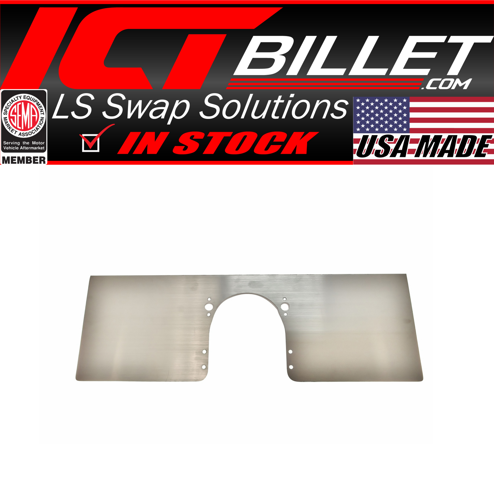 SBC Front Engine Plate - Aluminum Motor Mount - Small Block Chevy