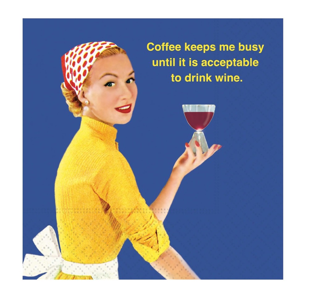 Coffee Keeps Me Busy Beverage Napkin, Multicolor