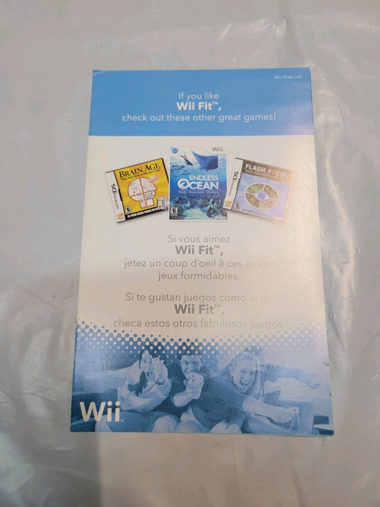 Wii Fit Insert Nintendo Wii Instruction Insert Only