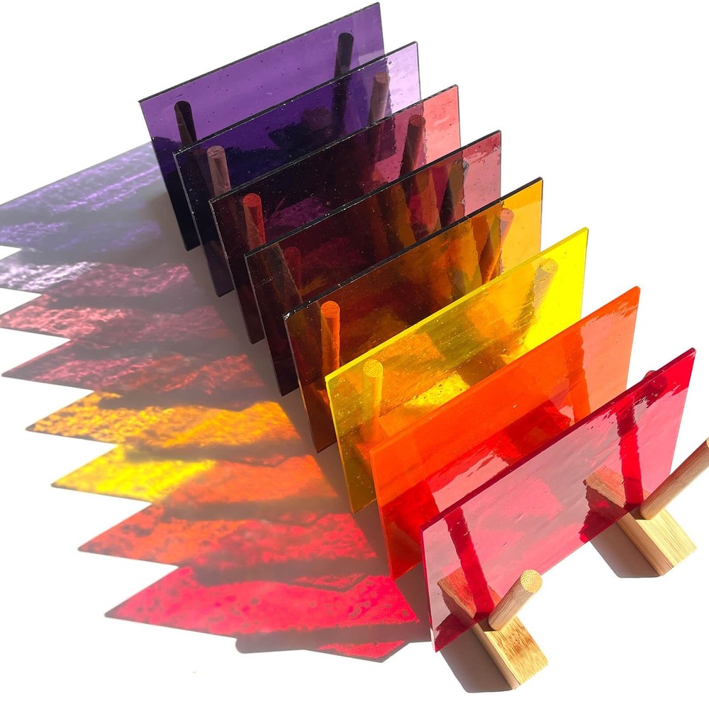 LITMIND 16 Sheets Transparent Stained 6"L*4"W(16pcs), Smooth