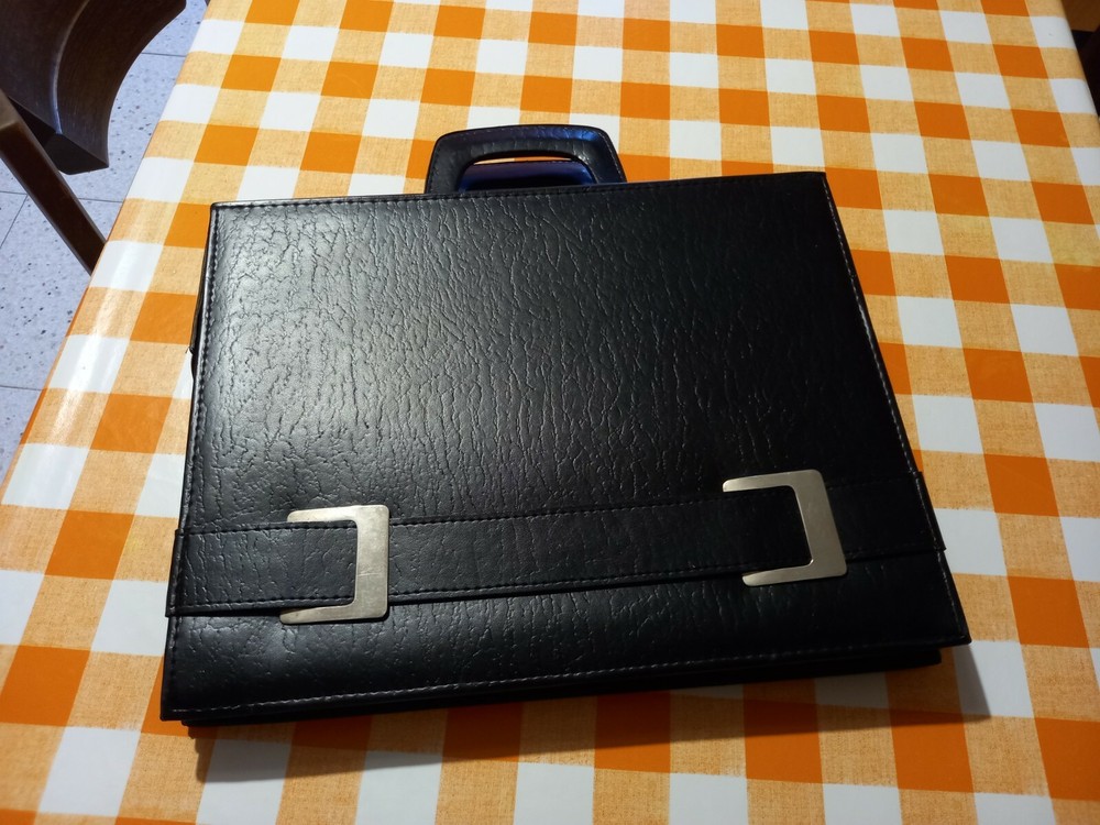 vintage leather 24 hour briefcase