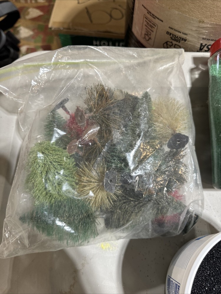 Model Railroad Scenery - Random Assortment Includes Trees, Coal, Grass & Sands