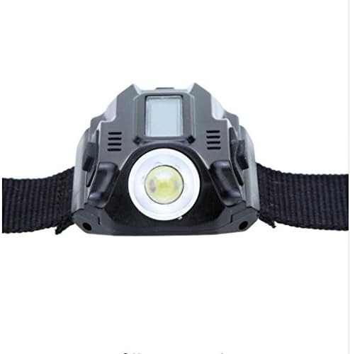 Waterproof LED Tactical Display Rechargeable Wrist Watch Flashlight Multi Tools