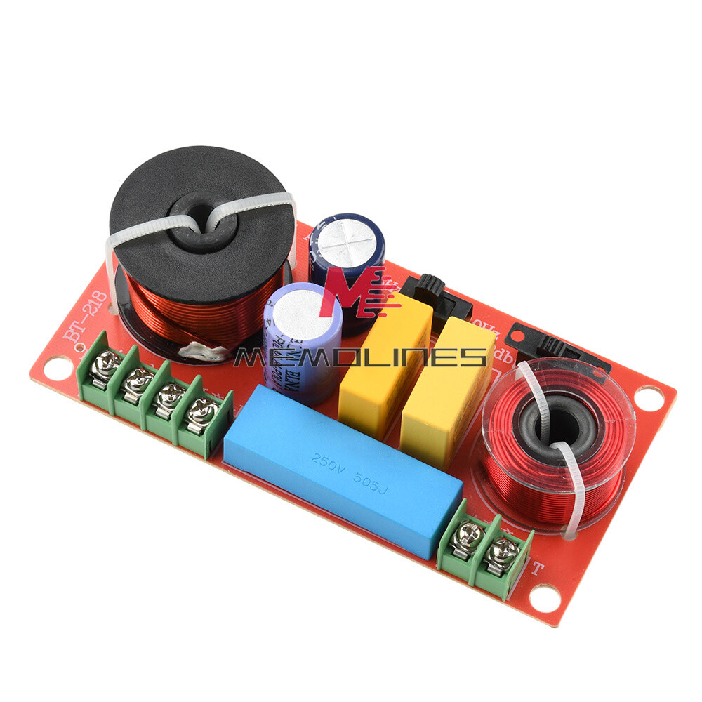 HiFi Bookshelf Speaker Crossover Adjustable 2-Way High Low Frequency Divider