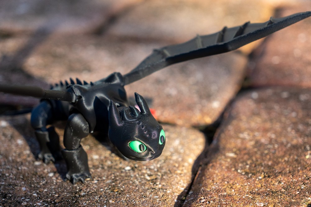 3D Printed How to Train Your Dragon Multicolor PLA Fully Articulated Custom