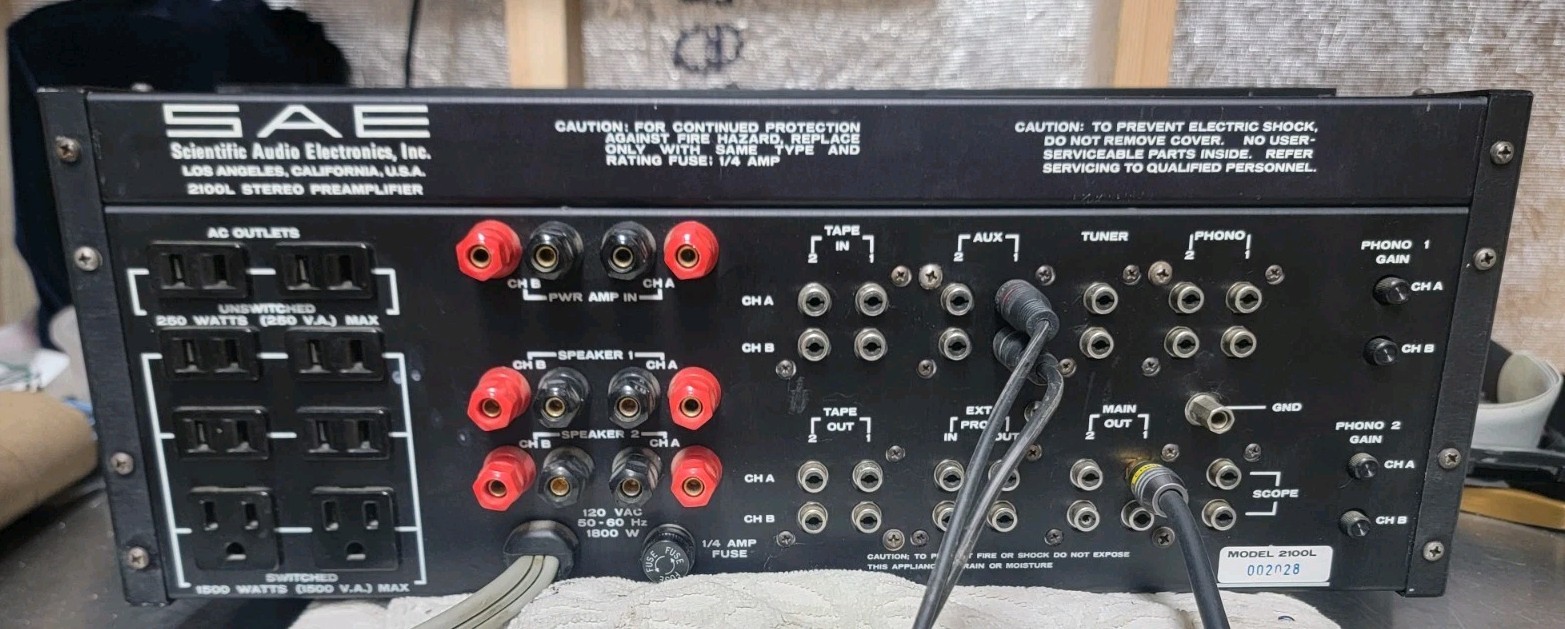 SAE 2100L Solid State Stereo Preamplifier Serviced