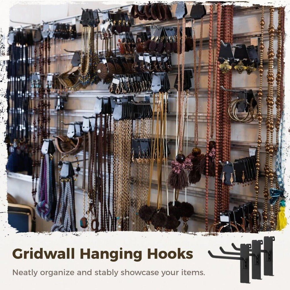 Gridwall Hooks 6 Inch 32 Pcs Display Hooks for Grid Wall Hooks for Grid Wall ...