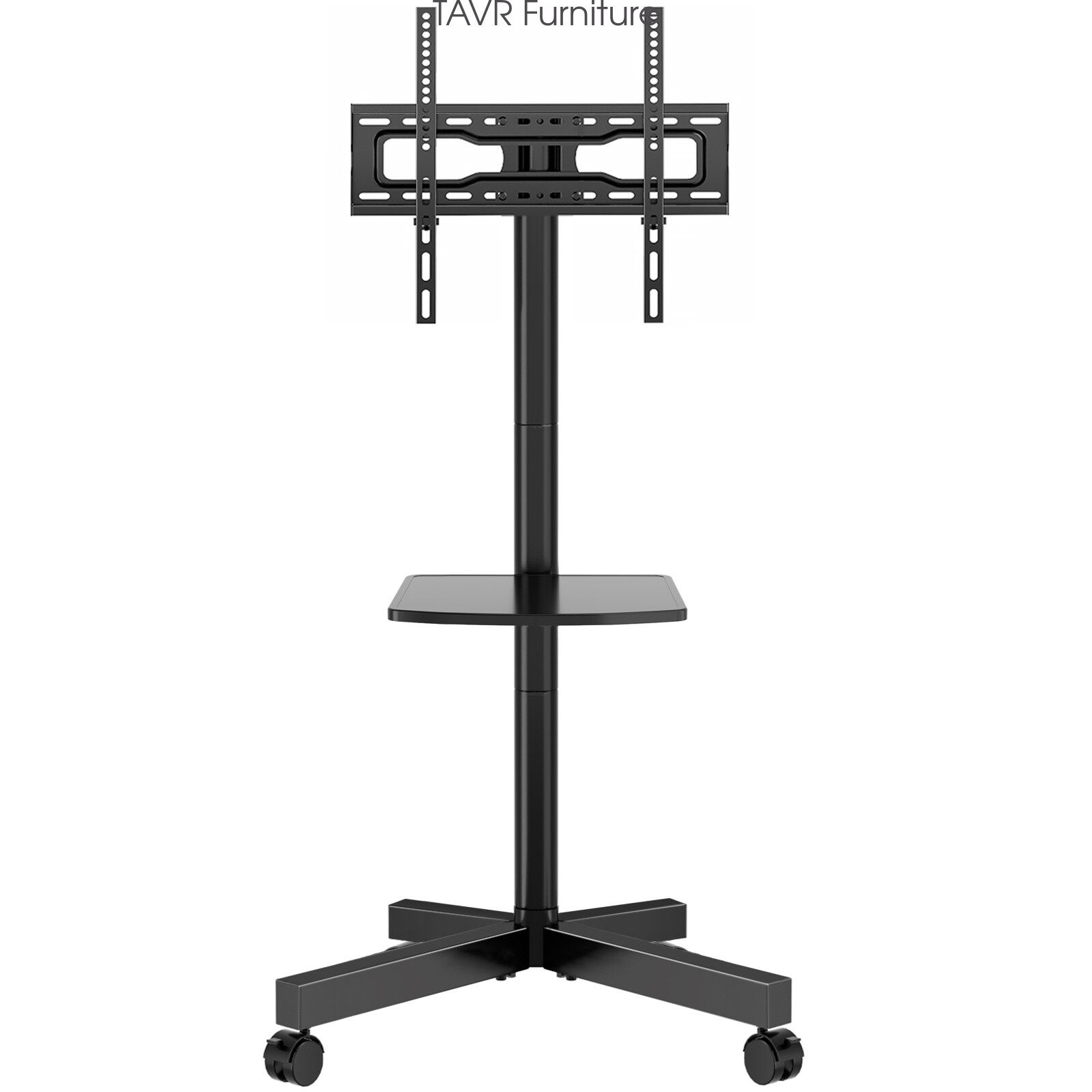Mobile TV Stand on wheels for 32 to 60 inch Flat Panel TVs, Black