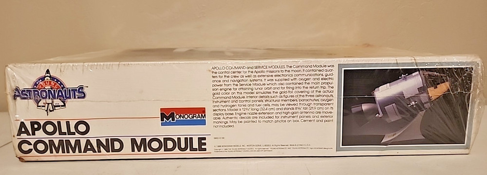 Monogram Young Astronauts Apollo Command Module Kit 5902 torn shrink Dent Box
