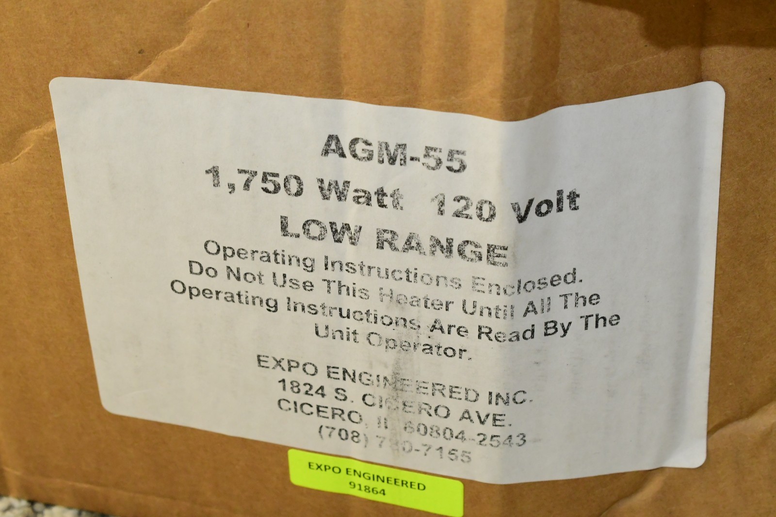 Wrap-It-Heat Drum Heater AMG-55 for 55 Gallon Drum Barrel 1750W - UNUSED