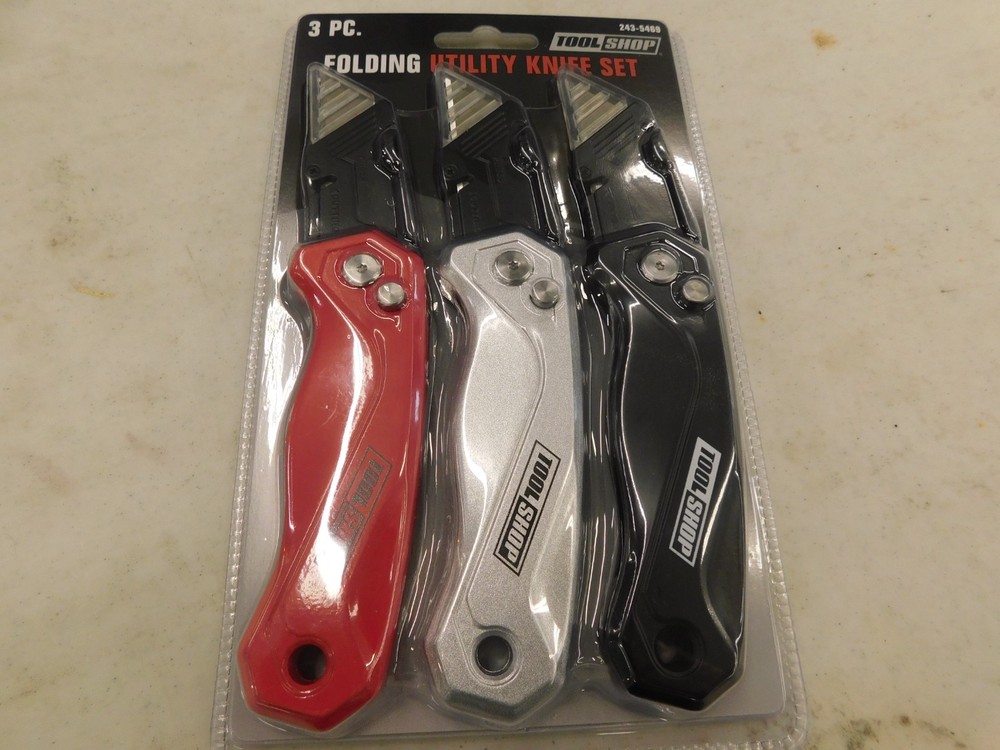 TOOL SHOP FOLDING UTILITY KNIFE SET