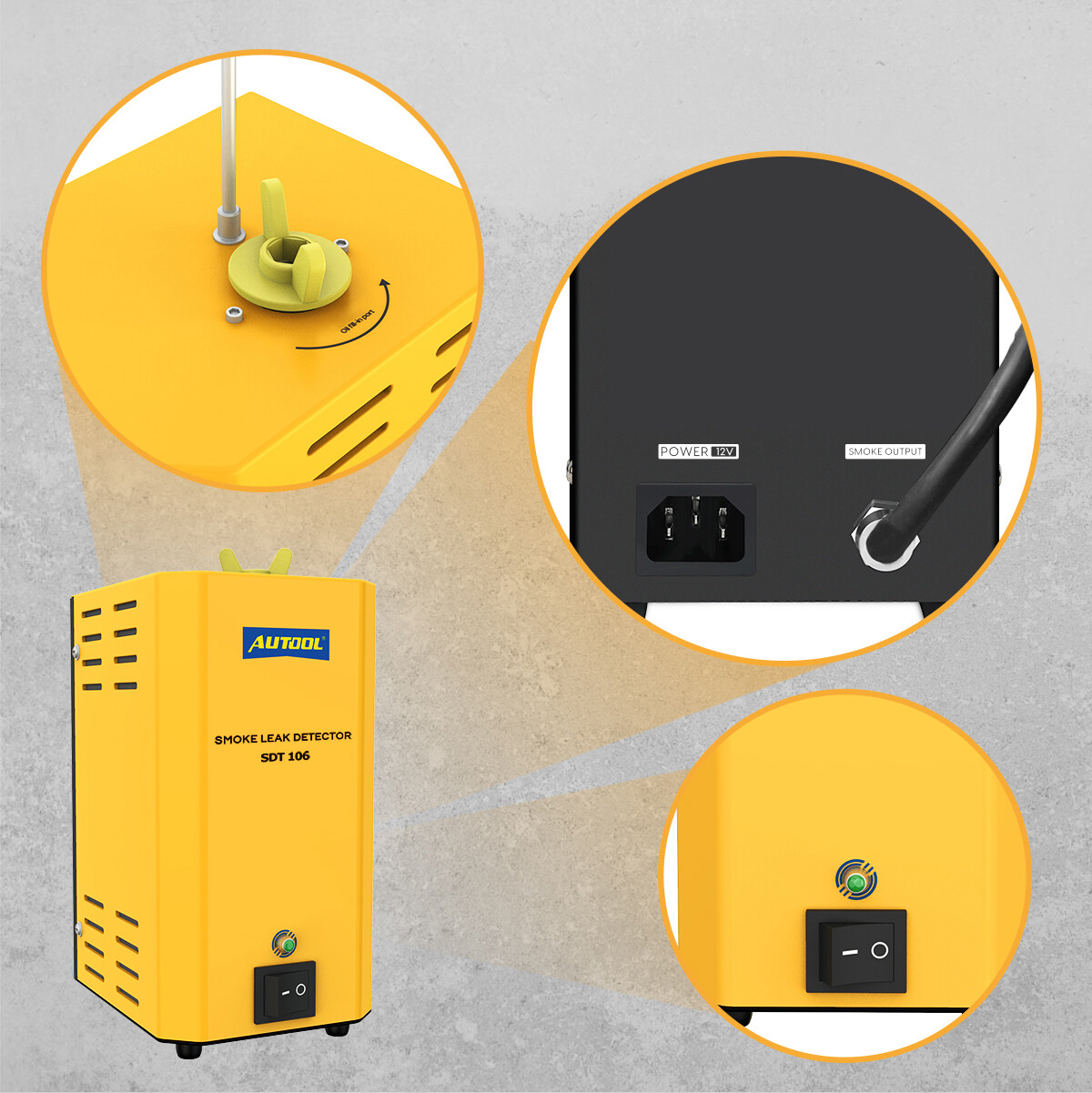 Automotive EVAP Smoke Diagnostic Machine Pipe Leak Detector Quick Analyzer Test