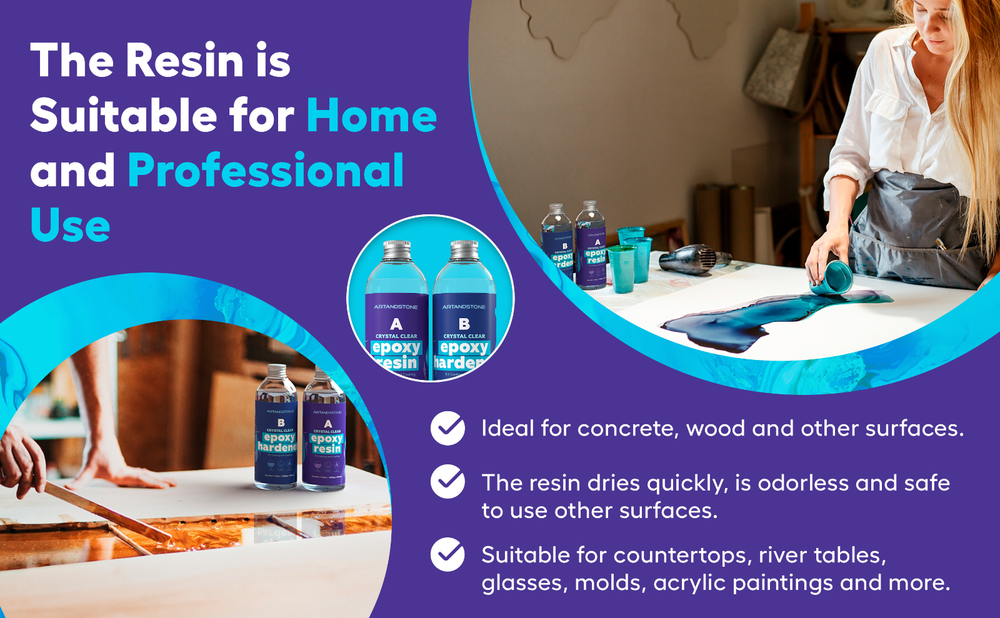 Crystal Clear Epoxy Resin Kit - 32 Oz (with Tools)