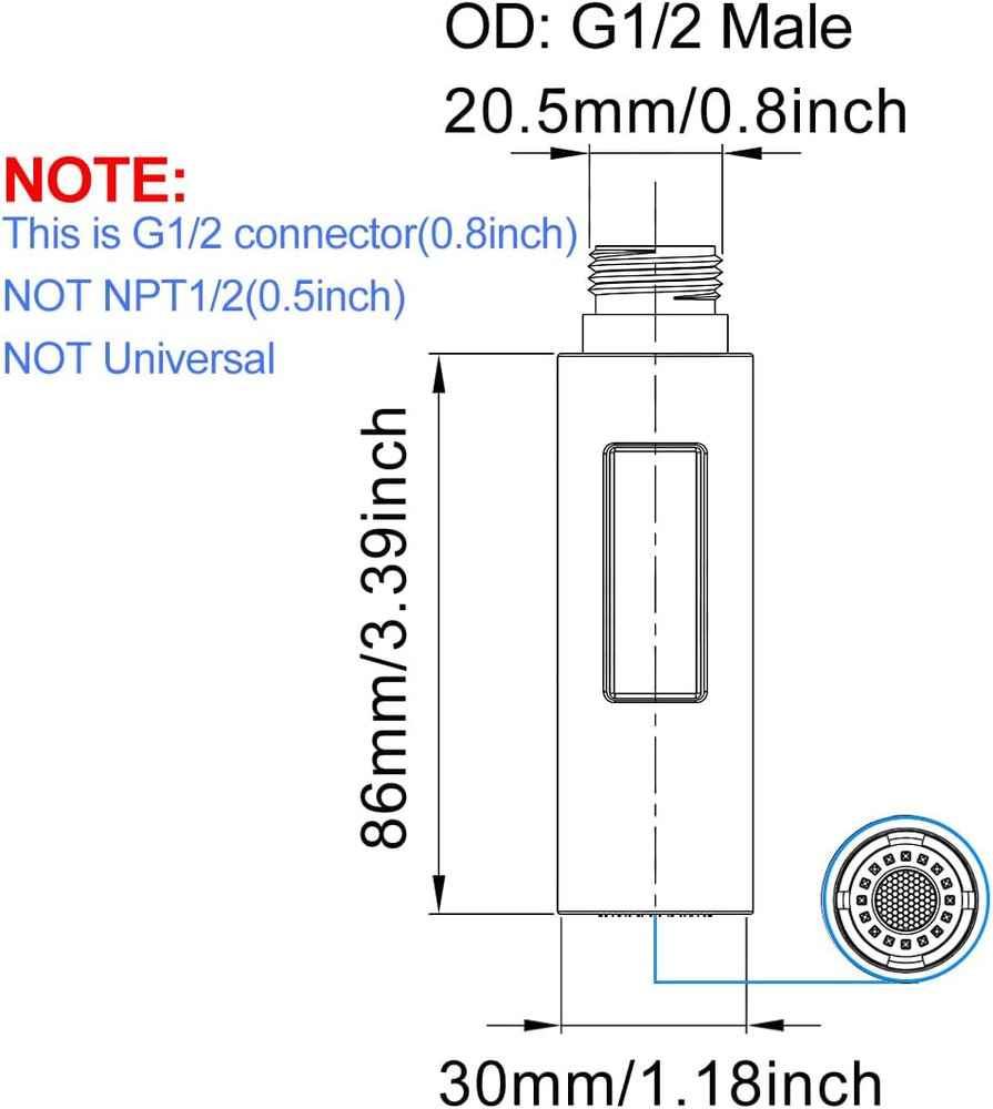 Pull down Spray Head for Kitchen Faucet, 2-Function Bathroom Faucet Replacement