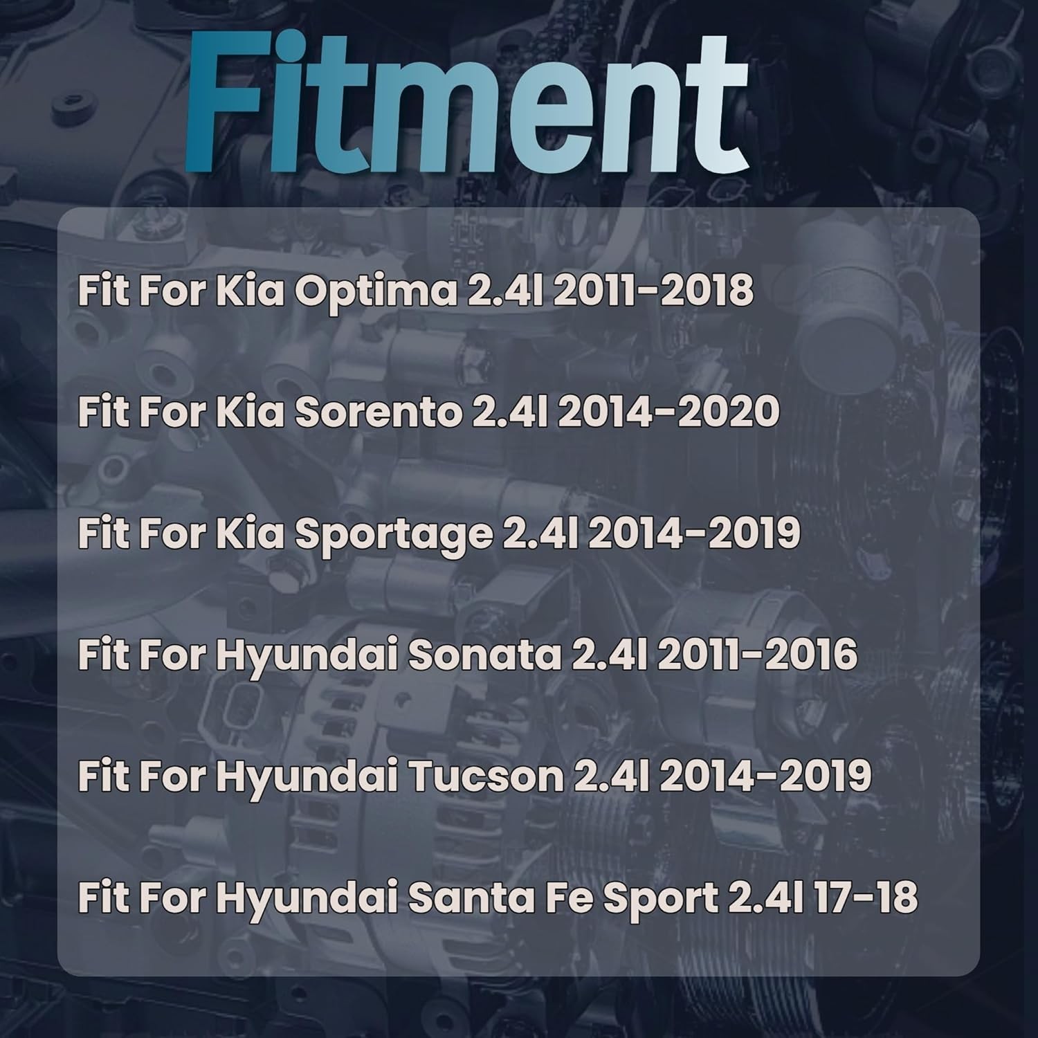 G4KJ 2.4L Engine Overhaul Rebuild Kit w/ Crankshaft Rods Timing For Hyundai KIA