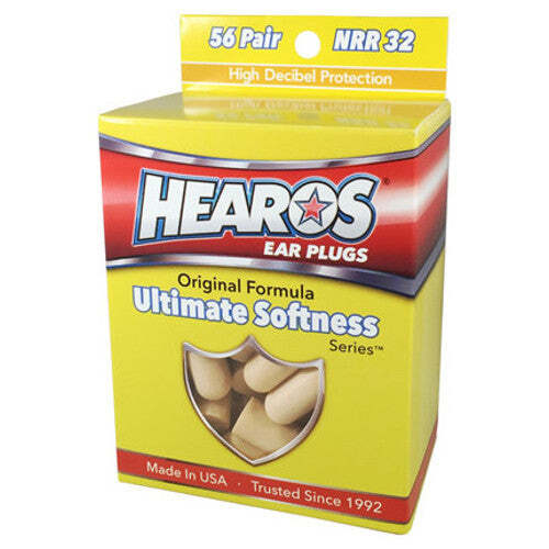 Hearos NRR 32 Foam Ear Plugs Original Formula Ultimate Softness Series 56 Pairs