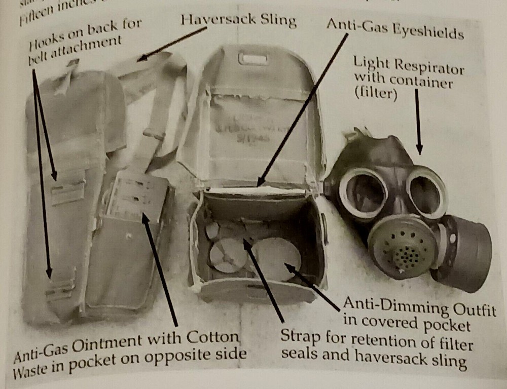 Genuine WWII Dated Webbing Haversack British Engineer Canvas Shoulder Bag