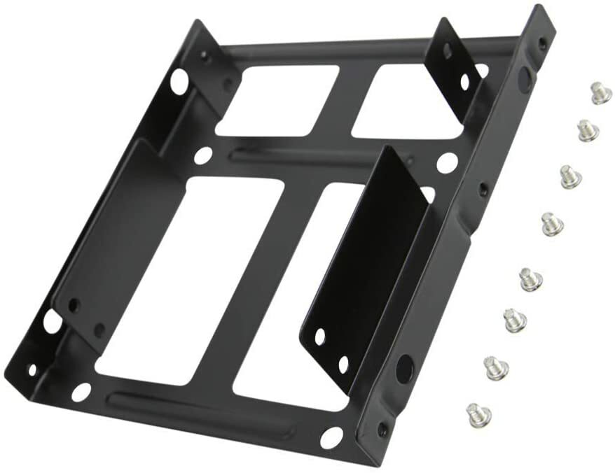 Double SSD Mount Bracket Dock Kit with Eight Screws for PC Desktop