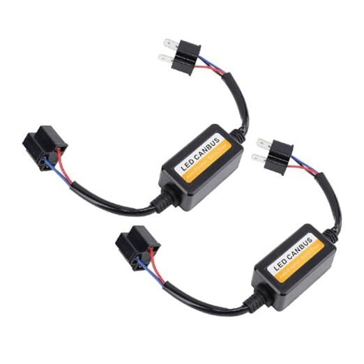 2pcs H4 LED CANbus Decoder DC 9 to 16V Plug and Play Anti Flickering LED