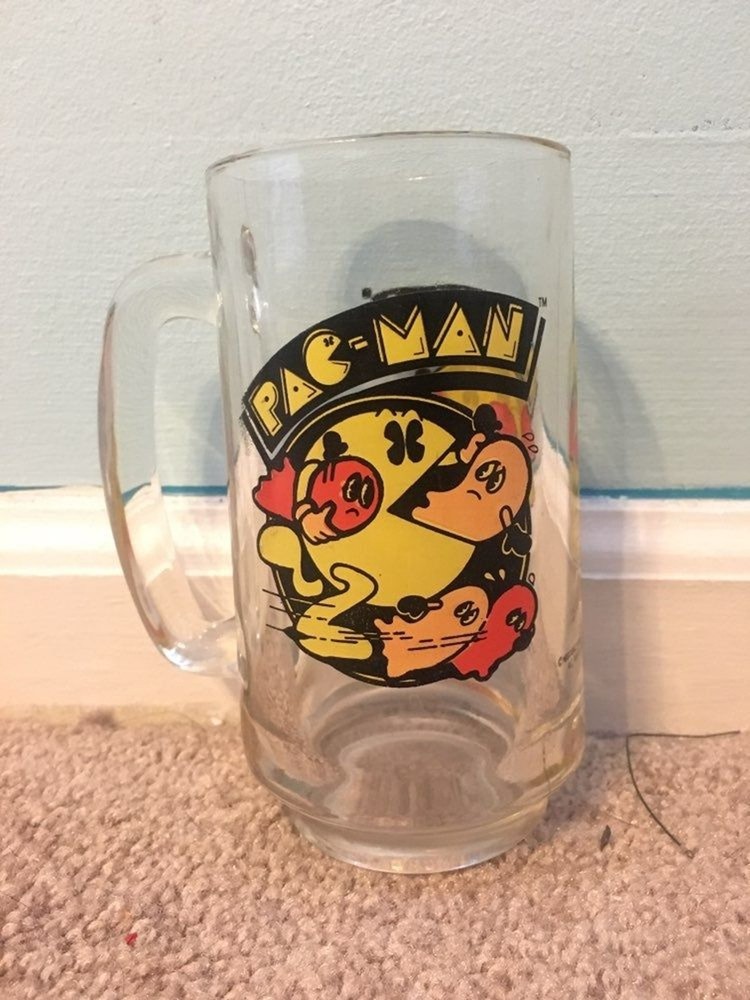 Vintage Pac-Man Glass Mug