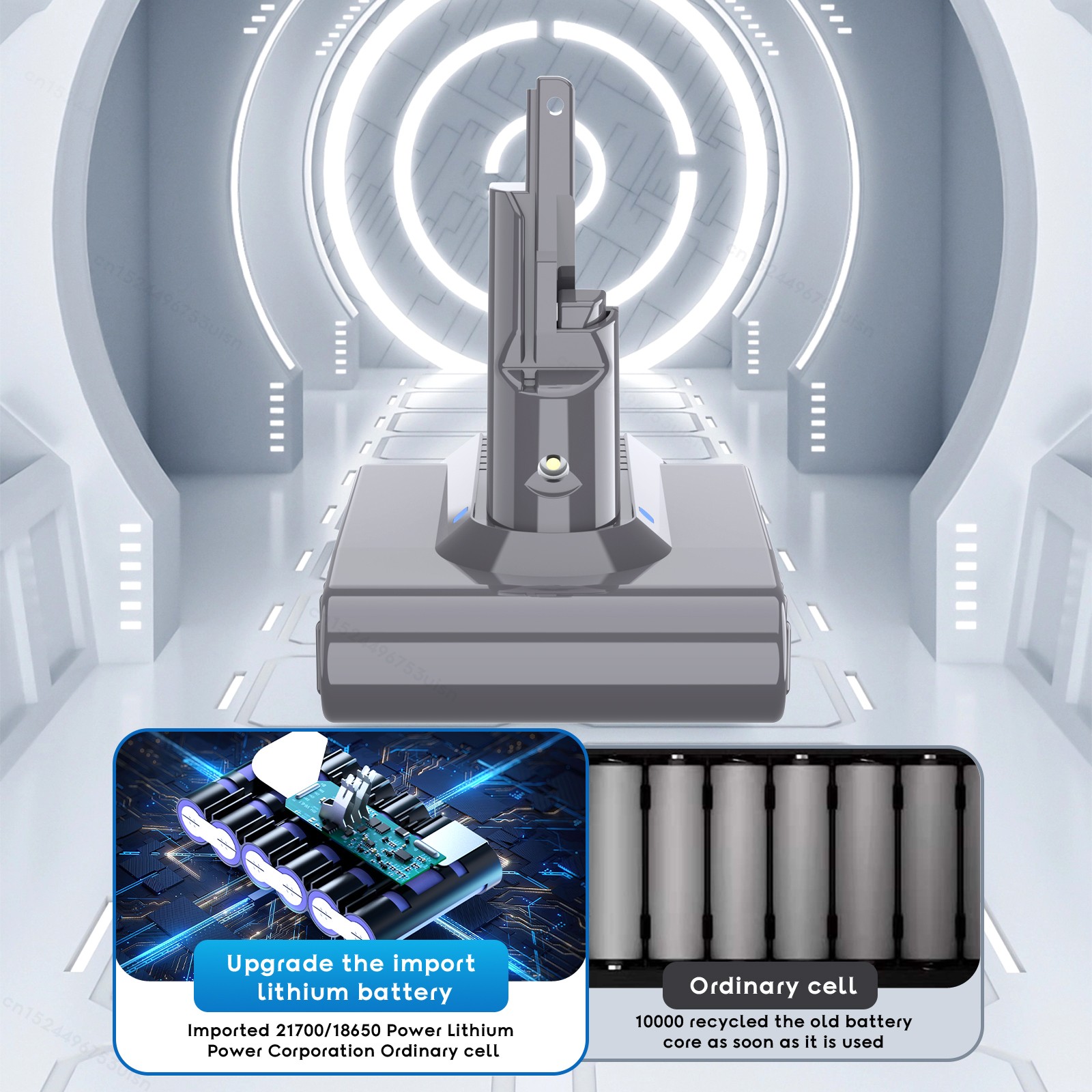 9.5AH For Dyson V7 21.6V High Capacity Battery V7 Animal Replacement Battery