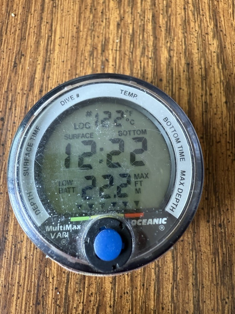 Oceanic Vintage Multi-Max Vari Dive Computer/Depth Gauge/Dive Timer/Temp/MaxDept